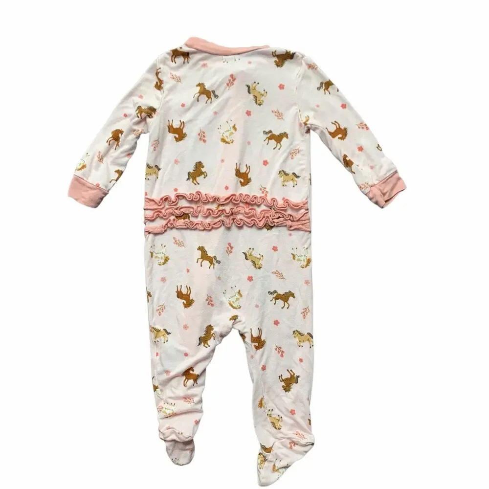 Milkberry Bamboo Horse Ruffle Footy